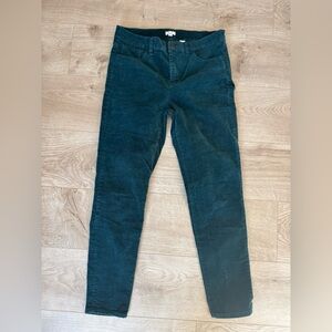 Dark Green Corduroy J Crew Pants